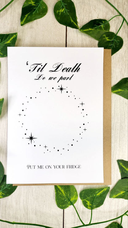 Ghost Save the Date Magnet with Card • Halloween Wedding Invitation • Personalized Gothic Wedding Favor