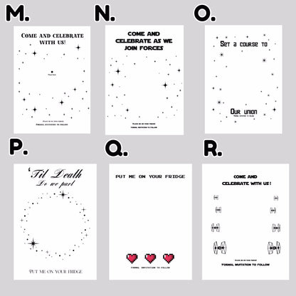 Wedding Save The Date Cards and Envelopes, Companion for "Magnet Only" purchase.