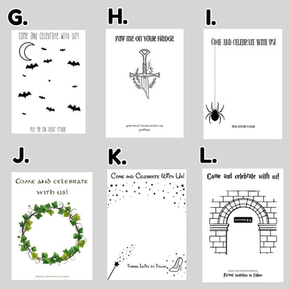 Wedding Save The Date Cards and Envelopes, Companion for "Magnet Only" purchase.