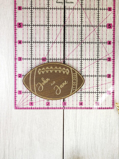 Football Save The Date Magnets Fall Wedding Save the Date Sport Wedding Invitations Custom Wood Magnet