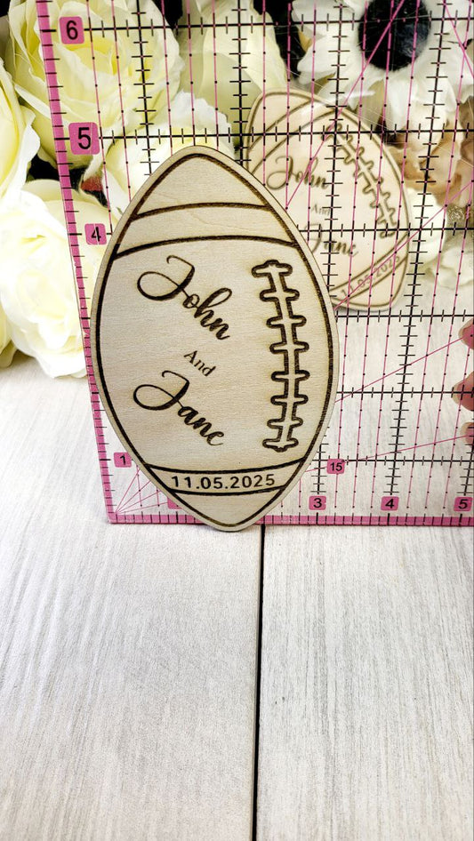 Football Coaster wedding favors for guests, Sports wedding favor, personalized custom wedding favor coasters