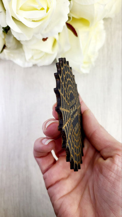 Spiderweb Save the Date Magnet • Spooky Halloween Wedding Invitation • Personalized Fall Wedding Favor with Wood Magnet + Card