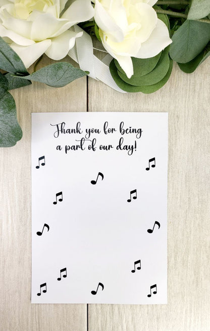 Music Note Save the Date Magnet • Band & Musician Wedding Favor • Personalized Wooden Magnet with Card