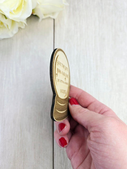 Crystal Ball Save the Date Magnet • Witchy Halloween Wedding Invitation • Custom Wood Wedding Favor