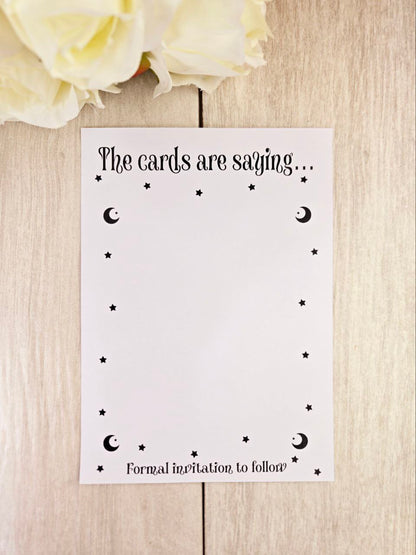 Tarot Card Save The Date Magnets Halloween Wedding Save the Date Spooky Wedding Invitations Custom Wood Magnet