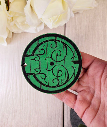 Green Door Fantasy Wedding Save The Date Magnets, Save the Date Elegant Wedding Invitations Custom Wooden Magnet