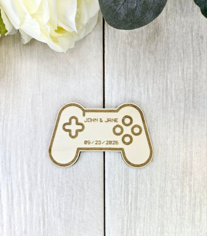 Video Game Save the Date Magnet • Nerdy Gamer Wedding Favors • Personalized Game Controller Magnet • Geeky Wedding Save the Dates