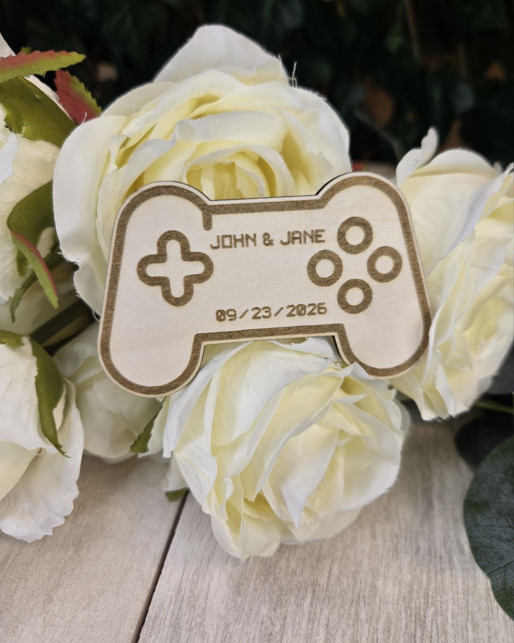 Video Game Save the Date Magnet • Nerdy Gamer Wedding Favors • Personalized Game Controller Magnet • Geeky Wedding Save the Dates