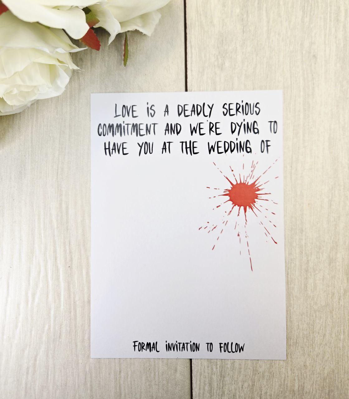 Cleaver Save the Date Magnet • Horror Wedding Invitation • Funny Halloween Wedding Favor for Guests • Serial Killer Wedding Decor Idea