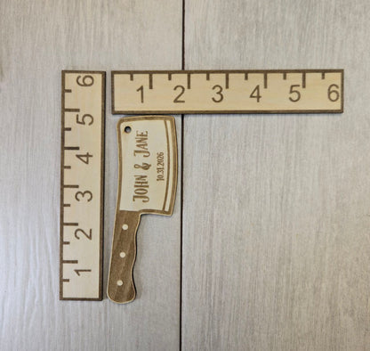 Cleaver Save the Date Magnet • Horror Wedding Invitation • Funny Halloween Wedding Favor for Guests • Serial Killer Wedding Decor Idea