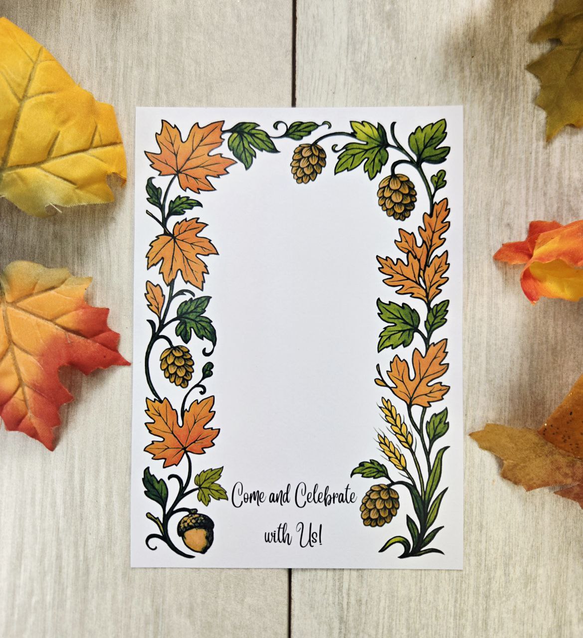 Acorn Save the Date Magnet • Fall Wedding Invitations • Rustic Autumn Wedding Favor • Personalized Wooden Magnet • Cozy Woodland Wedding