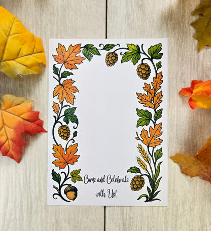 Acorn Save the Date Magnet • Fall Wedding Invitations • Rustic Autumn Wedding Favor • Personalized Wooden Magnet • Cozy Woodland Wedding