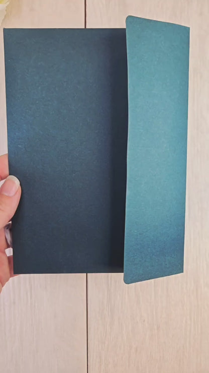 Luna Moth Wedding Invitation • Magnetic Rustic Boho Wedding Invite • Celestial Woodland Wedding Card with Heart Magnet